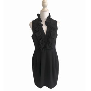Marc New York Black Sleeveless Ruffled Dress
